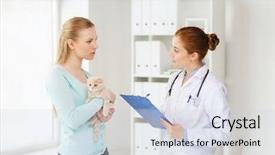  Presentation with fold - PPT theme consisting of medicine pet animals health care background and a lemonade colored foreground