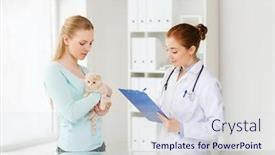  Presentation with health-care - Presentation theme consisting of medicine-pet-animals-health-care background and a sky blue colored foreground