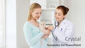  Presentation with health-care - Beautiful presentation theme featuring medicine-pet-animals-health-care backdrop and a sky blue colored foreground