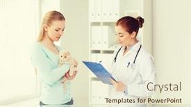  Presentation with health care - Presentation with medicine-pet-animals-health-care background and a cream colored foreground