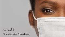  Presentation with doctor african - Colorful presentation theme enhanced with medicine-profession-and-healthcare-concept backdrop and a light gray colored foreground