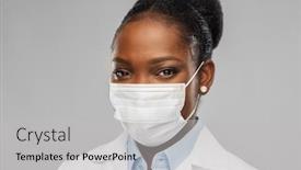  Presentation with facial - Slide set having medicine-profession-and-healthcare-concept background and a light gray colored foreground