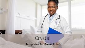  Presentation with clipboard stethoscope - Beautiful PPT theme featuring medicine-profession-and-healthcare-concept backdrop and a light gray colored foreground