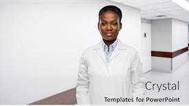 Presentation with doctor african - PPT layouts with medicine-profession-and-healthcare-concept background and a light gray colored foreground