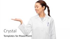  Presentation with doctor asian - PPT layouts featuring medicine-profession-and-healthcare-concept background and a white colored foreground