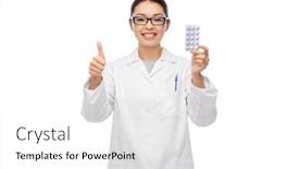  Presentation with doctor asian - PPT layouts with medicine-profession-and-healthcare-concept background and a white colored foreground