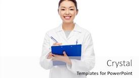  Presentation with doctor asian - Beautiful slides featuring medicine-profession-and-healthcare-concept backdrop and a white colored foreground