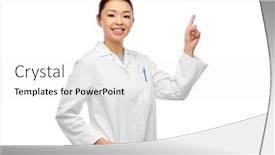  Presentation with doctor asian - PPT layouts having medicine-profession-and-healthcare-concept background and a white colored foreground
