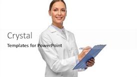  Presentation with medical profession - Cool new slide deck with medicine-profession-and-healthcare-concept backdrop and a white colored foreground