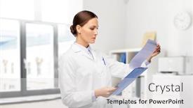  Presentation with medical profession - Beautiful theme featuring medicine-profession-and-healthcare-concept backdrop and a light gray colored foreground