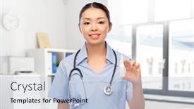  Presentation with nasal - Slide set featuring medicine-profession-and-healthcare-concept background and a light blue colored foreground