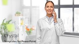  Presentation with medical profession - Cool new presentation theme with medicine-profession-and-healthcare-concept backdrop and a light gray colored foreground