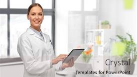  Presentation with medical profession - Amazing slide set having medicine-profession-and-healthcare-concept backdrop and a soft green colored foreground