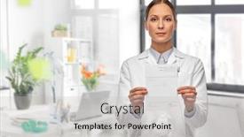  Presentation with medical profession - PPT layouts consisting of medicine-profession-and-healthcare-concept background and a light gray colored foreground