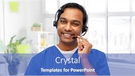  Presentation with medical profession - Presentation design featuring medicine-profession-and-healthcare-concept background and a teal colored foreground