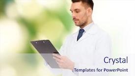  Presentation with medicine - Audience pleasing slides consisting of medicine profession and healthcare concept backdrop and a sky blue colored foreground