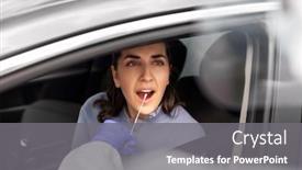  Presentation with making medicine - Slide set featuring medicine-quarantine-and-pandemic-concept background and a gray colored foreground