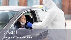  Presentation with making medicine - Presentation theme consisting of medicine-quarantine-and-pandemic-concept background and a gray colored foreground