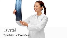  Presentation with asian doctor - Beautiful slide deck featuring medicine-radiology-and-healthcare-concept backdrop and a white colored foreground