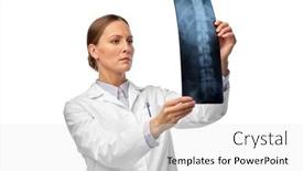 Presentation with radiology - Amazing slide set having medicine-radiology-and-healthcare-concept backdrop and a white colored foreground
