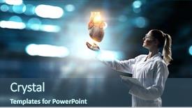  Presentation with human heart - Cool new theme with medicine research of human heart backdrop and a ocean colored foreground