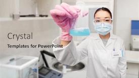  Presentation with hospital mask - Slide set consisting of medicine-science-and-healthcare-concept background and a light gray colored foreground