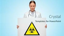  Presentation with biohazard - Audience pleasing slide set consisting of medicine-science-and-healthcare-concept backdrop and a cool aqua colored foreground