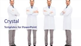  Presentation with health care - Slide deck with medicine science profession and health background and a sky blue colored foreground