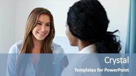  Presentation with meeting a doctor - Slides featuring medicine shoulder - female doctor meeting with teenage background and a teal colored foreground