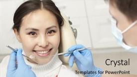  Presentation with patient care - Colorful PPT layouts enhanced with medicine stomatology and health care backdrop and a soft green colored foreground