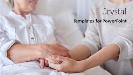  Presentation with family health - Beautiful slide deck featuring medicine-support-family-health-care backdrop and a light gray colored foreground