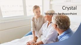  Presentation with family health - Cool new theme with medicine support family health care backdrop and a lemonade colored foreground