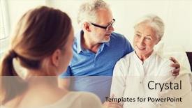  Presentation with family health - Theme with medicine support family health care background and a soft green colored foreground