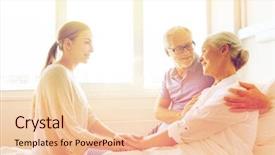  Presentation with family health - Slides enhanced with medicine support family health care background and a lemonade colored foreground