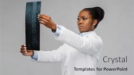  Presentation with surgery - Colorful presentation design enhanced with medicine-surgery-and-healthcare-concept backdrop and a light gray colored foreground