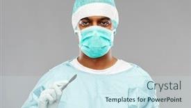  Presentation with surgery - PPT layouts enhanced with medicine-surgery-and-people-concept background and a sky blue colored foreground