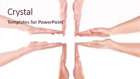  Presentation with human robot hands - Colorful PPT layouts enhanced with closeup of purple sofa interior design in living room of luxury apartment backdrop and a light gray colored foreground