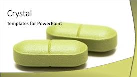  Presentation with pills - PPT theme consisting of medicine tablet - pills isolated on white background background and a white colored foreground