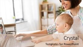  Presentation with healthcare technology - Cool new presentation theme with medicine technology and healthcare concept backdrop and a lemonade colored foreground