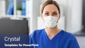  Presentation with nurse technology - Beautiful slides featuring medicine-technology-and-healthcare-concept backdrop and a ocean colored foreground