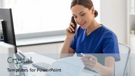  Presentation with healthcare technology - Slides having medicine-technology-and-healthcare-concept background and a light blue colored foreground