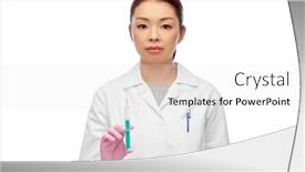  Presentation with asian doctor - Audience pleasing PPT layouts consisting of medicine-vaccination-and-healthcare-concept backdrop and a white colored foreground