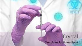 Presentation with vaccination - Theme having medicine-vaccination-and-healthcare-concept background and a coral colored foreground