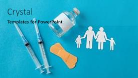  Presentation with vaccination - Theme featuring medicine-vaccination-and-healthcare-concept background and a  colored foreground