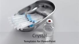  Presentation with vaccination - Presentation design with medicine-vaccination-and-healthcare-concept background and a light gray colored foreground