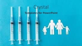  Presentation with vaccination - Slides with medicine-vaccination-and-healthcare-concept background and a teal colored foreground