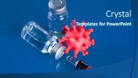  Presentation with vaccine - Presentation theme enhanced with medicine-vaccine-vial-bottle background and a ocean colored foreground