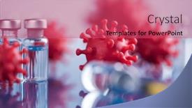  Presentation with vaccine - Slide deck enhanced with medicine-vaccine-vial-bottle background and a red colored foreground