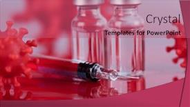  Presentation with vaccine - PPT layouts featuring medicine-vaccine-vial-bottle background and a coral colored foreground