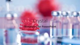  Presentation with vaccine - Presentation design enhanced with medicine-vaccine-vial-bottle background and a red colored foreground